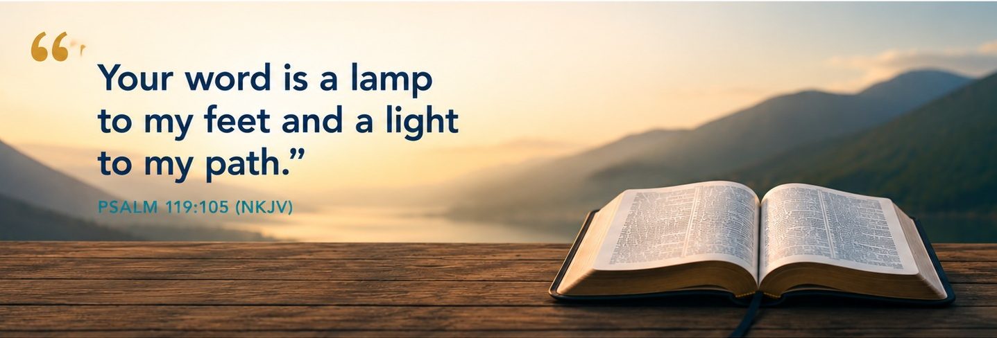 Your word is a lamp to my feet and a light to my path - Psalm 119:105